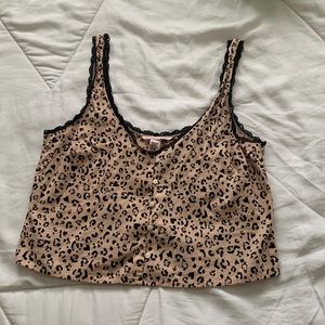NWOT Cheetah print VS crop top camisole